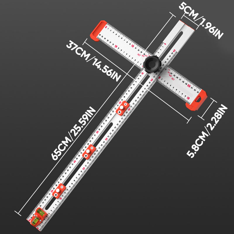 4 in 1 Drilling Positioning Ruler