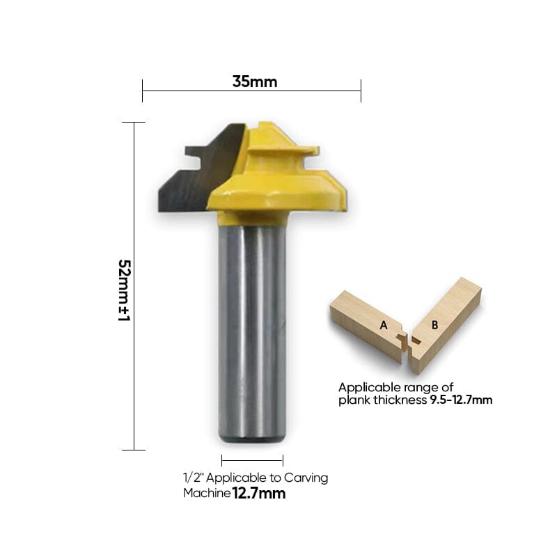 45°Lock Miter Router Bit