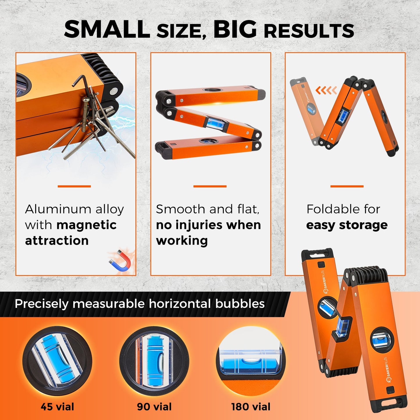 Multi-function 3 Sections Foldable Level