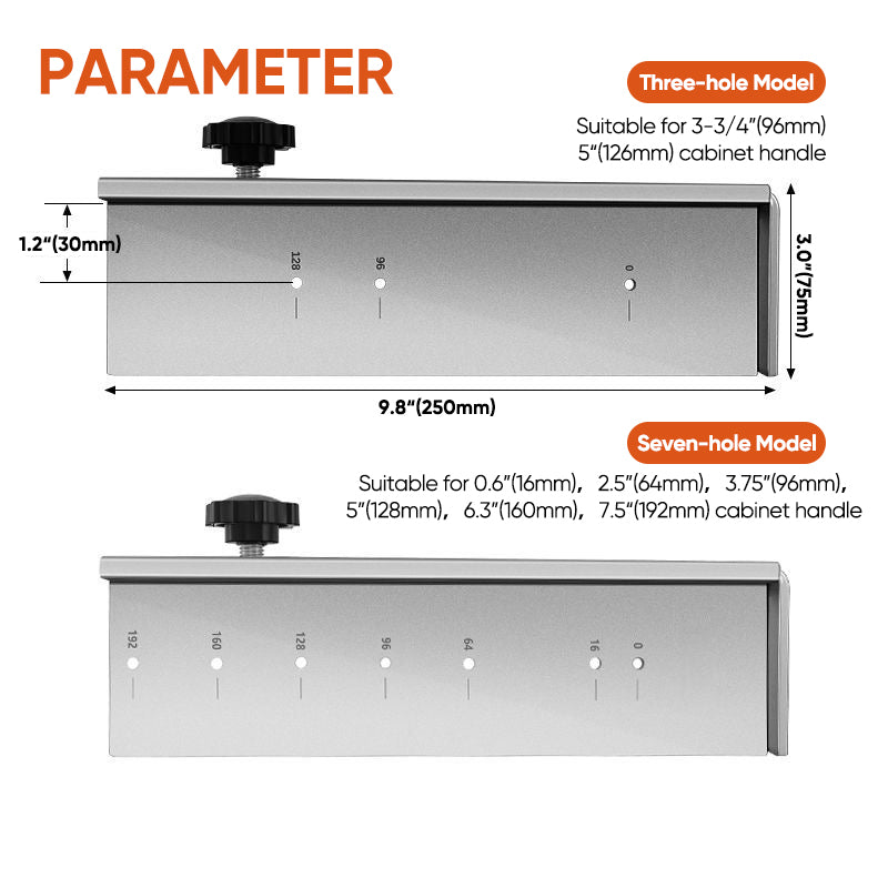 Adjustable Cabinet Hardware Jig Drilling Positioner