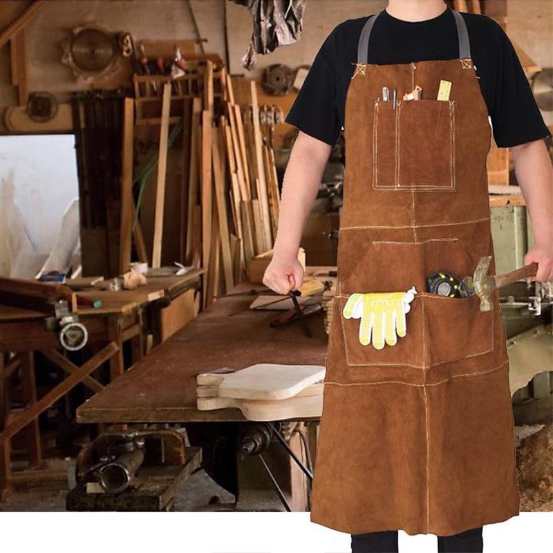 Fireproof cowhide apron