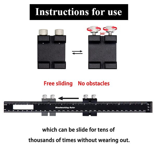 Woodworking Multi-Function Marking Ruler Set