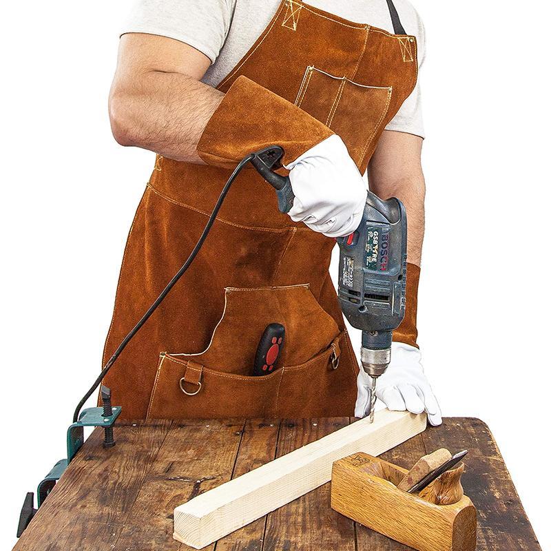 Fireproof cowhide apron