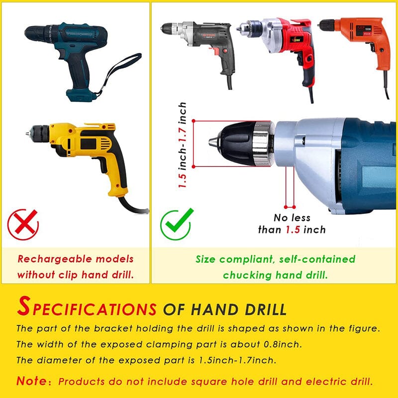 Square Hole Drill Bit Adapter