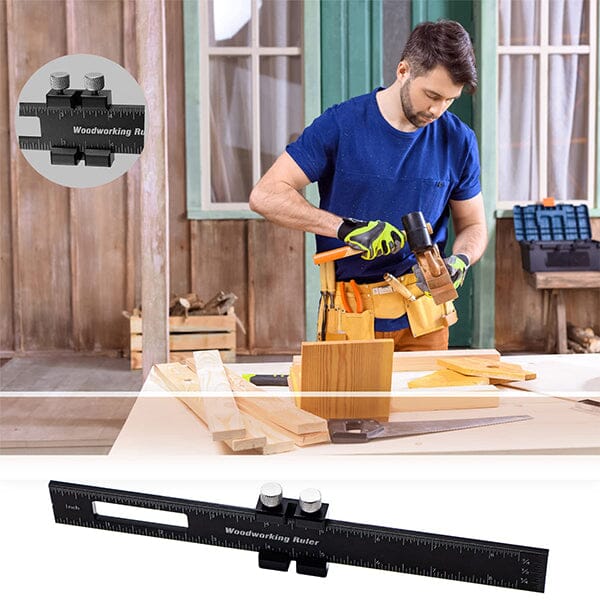 Woodworking Multi-Function Marking Ruler Set