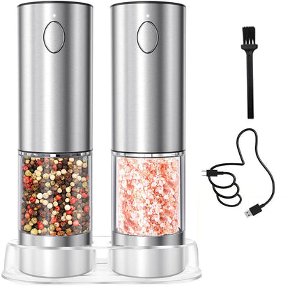 Rechargeable Electric Salt and Pepper Grinder Set
